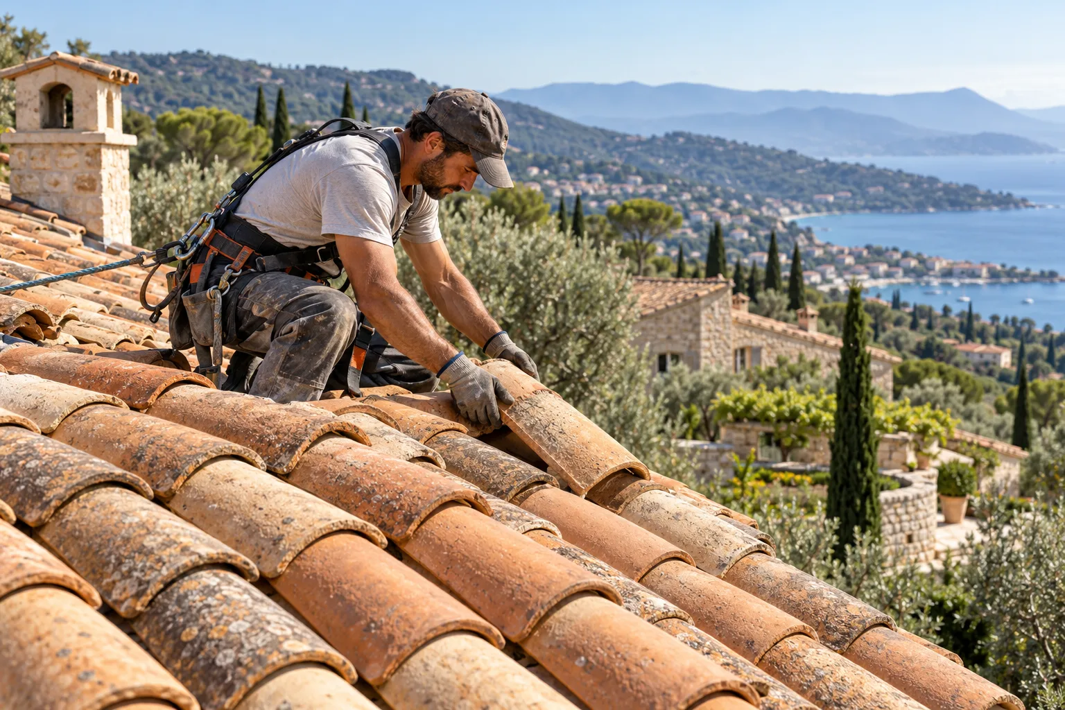 Réparation de fuite de toiture à Grasse — prestation
