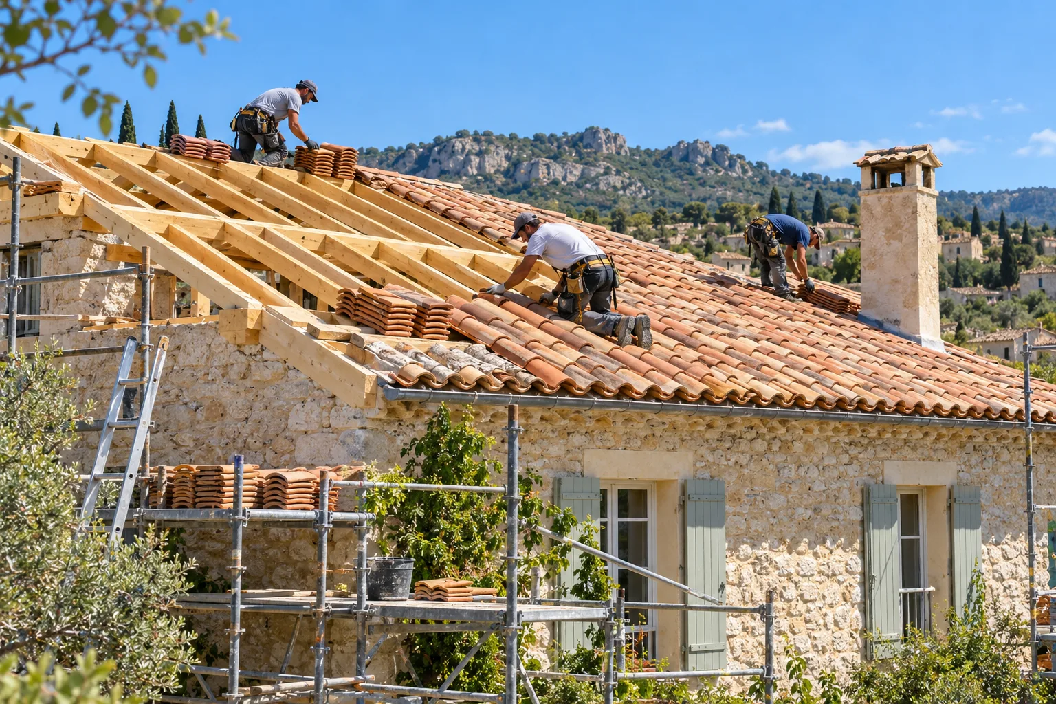 Réparation de fuite de toiture à Grasse — prestation