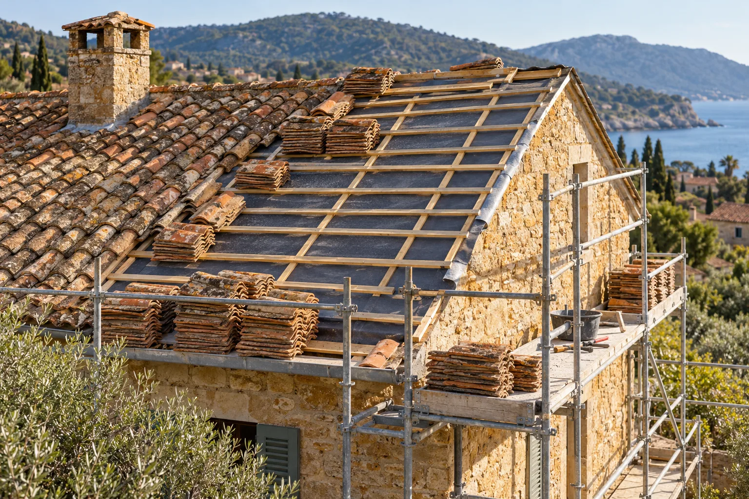 Réparation de fuite de toiture à Grasse — prestation